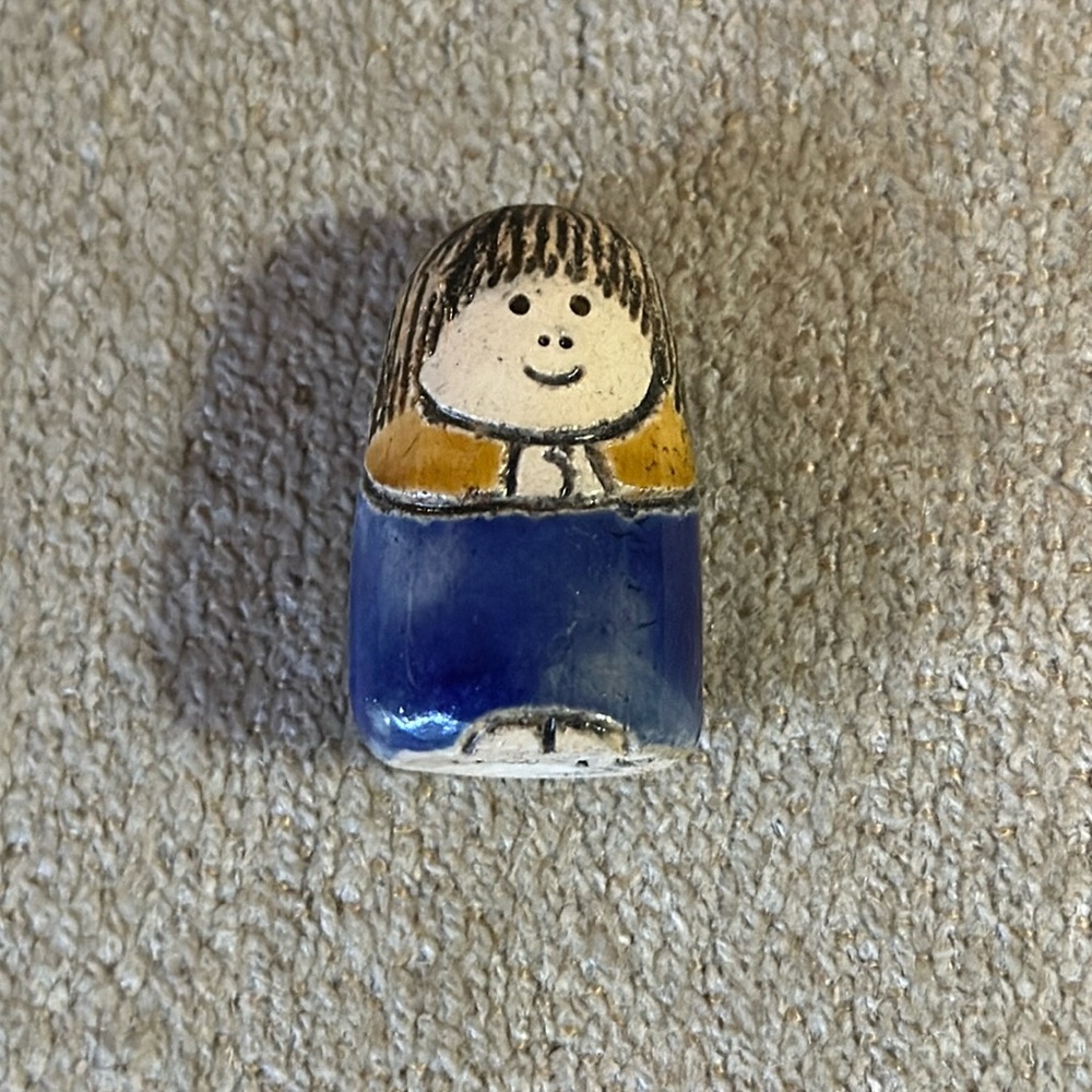 IRENE MAAS Tiny Clay Figurine/Sculpture Netherlands Miniature 1”